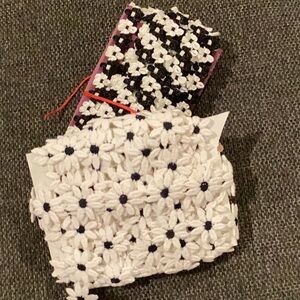 Black and White Floral sewing trim
